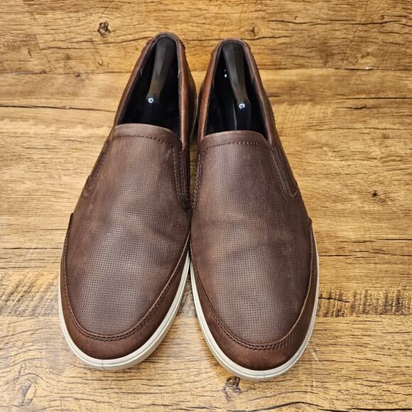 ECCO brown Soft 7 Leather Slip on casual sneaker shoes sz 10 main image 5